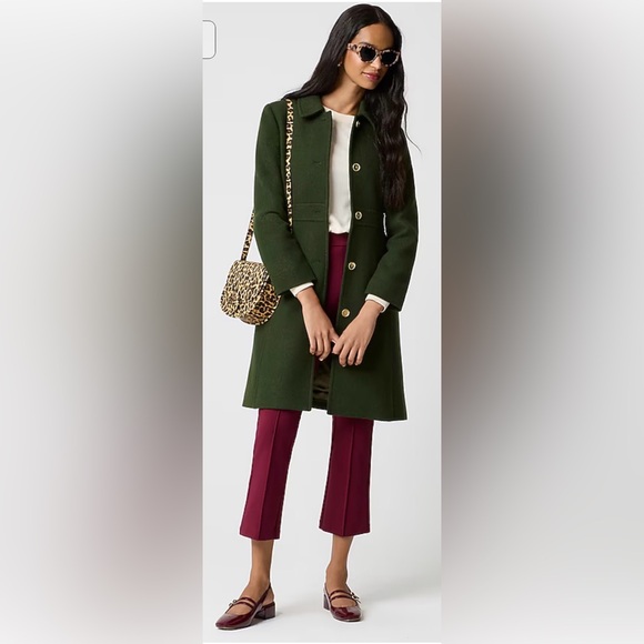 J.Crew Factory Gray Wool-blend lady day coat - Size 8 - Picture 9 of 10